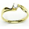 Prsteny Čištín zlatý s čirým zirkonem žluté zlato T 1026