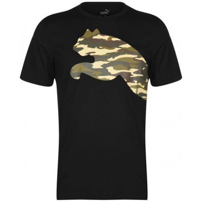 Puma Big Cat QT T Shirt Mens Black/Camo M