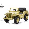 Elektrické vozítko Mamido elektrický vojenský Jeep Willys 4x4 béžový