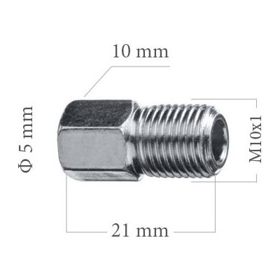 WP Koncovka brzdové trubky 5mm M10x1 10x21mm | Zboží Auto