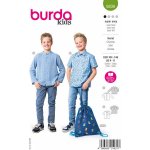 Střih Burda zelený 9209 - chlapecké tričko se stojáčkem, košile – Sleviste.cz