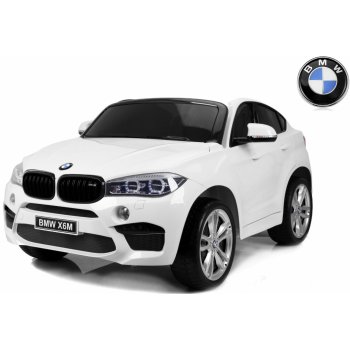 Beneo Elektrické autíčko BMW X6 M 2 místní 2x 120W motor 12V elektrická brzda 2,4 GHz dálkové ovládání otevírací dveře EVA kola koženkové sedadlo 2x MOTOR bílá