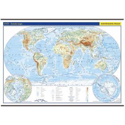 Svět fyzická mapa – Zboží Mobilmania
