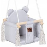 Baby Nellys stylová houpačka Velvet šedá – Zboží Dáma