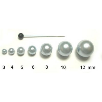 Voskované perly 3 mm světle modré – Zboží Dáma