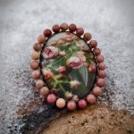 Autorská skleněná brož Růže S0646 – Zboží Dáma