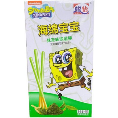 Junyi Matcha Spongebob Squarepants Coated Sticks 48 g – Hledejceny.cz