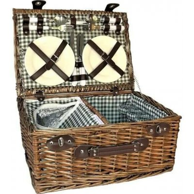 Picnicworld Piknikový koš proutěný pro 4 osoby 32x48 cm – Sleviste.cz