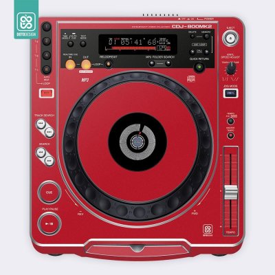 Doto Design Skin CDJ 800 FULL COLORS Aurora Red – Zboží Živě