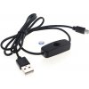 Programovatelná stavebnice HWKITCHEN Micro USB napájecí kabel s vypínačem 1m HW435