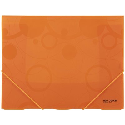 Desky na dokumenty s chlopněmi a gumičkou Neo Colori - A4, oranžové – Zboží Mobilmania