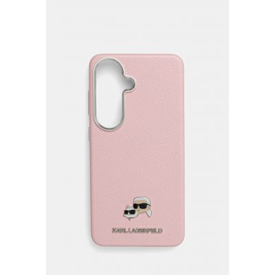 Karl Lagerfeld Wrapped Grained Leather with K&C Head Pin MagSafe Samsung Galaxy S26 Růžová KLHMS26S6PFKCLP – Hledejceny.cz