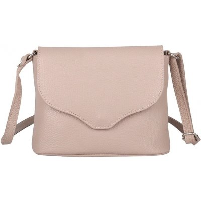 Vera Pelle Malá kožená matně starorůžová crossbody kabelka no. 61