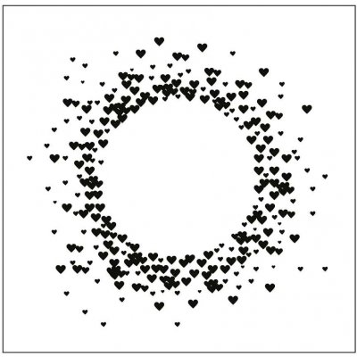 Mundartr stempel Embossovací kapsa srdíčkový věnec – Hledejceny.cz