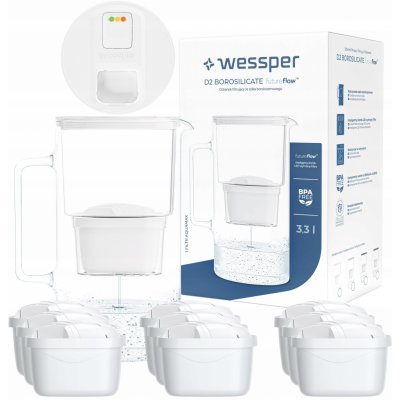 Wessper D2 Borosilicate FutureFlow Aquamax 3,3 l bílá