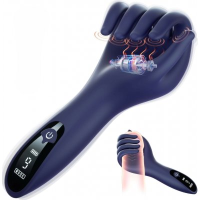 SuperLove Perfect Hand Strong Penis Vibrator Dark Blue – Zboží Dáma