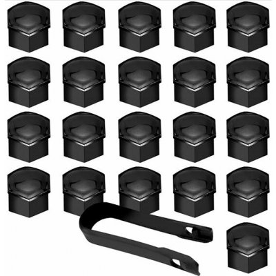 AMiO Sada krytek pro šrouby kol 21 mm - černé – Sleviste.cz