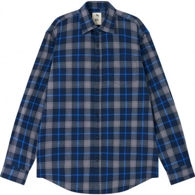 Wolf & Wolfie pánská flanelová košile K2551 modrá – Zboží Dáma