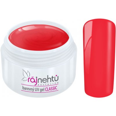 Ráj nehtů Barevný UV gel Classic Old Red 5 ml – Zboží Mobilmania