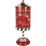 Clayre & Eef Červená kovová dekorace poštovní schránka Santa - Ø 24*58 cm – Hledejceny.cz