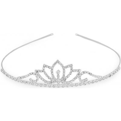 Štrasová čelenka / korunka do vlasů Varianta: 3 crystal, Balení: 1 ks – Sleviste.cz