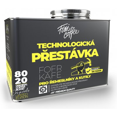 Fixi Coffee Fofr kafe Technologická přestávka směs výběrové kávy jemně mletá stylový plechový kanystr 250 g – Zboží Mobilmania