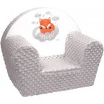 New Baby Dětské křeslo Minky Liška šedé – Zboží Dáma