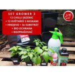 CHILLIMAT Chilli sazenice SET GROWER 3 (12 kusů sazenic + vše pro pěstování) – Zboží Dáma
