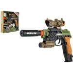 Teddies Pistole s doplňky plast na baterie se zvukem se světlem – Hledejceny.cz