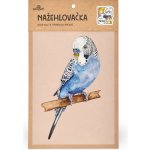 Lesní svět Nažehlovačka M 082 - Andulka vlnkovaná modrá – Zboží Mobilmania