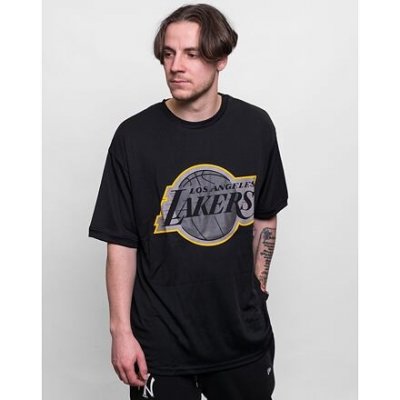 New Era NBA OS Outline Mesh Tee Los Angeles Lakers Black Gold – Zboží Mobilmania