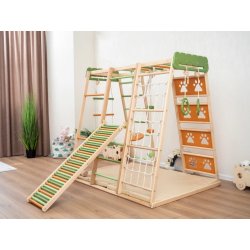 Montessori Furniture dětské hřiště 6v1 color s rampou/závěsnými prvky