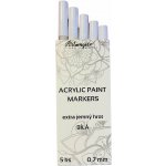 Artmagico akrylový popisovač 5 ks bílá 0,7 mm 80135 – Zbozi.Blesk.cz