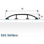 Profil Team přechodová Stříbrná E01 75 mm 1 m – Sleviste.cz