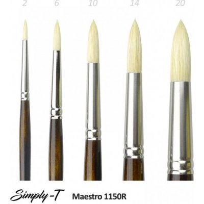 Štětec Simply-T Maestro - kulatý, dlouhá rukojeť Velikost štětce: 6 – Zboží Dáma