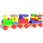 WOODY-Skládací vlak s potiskem světlem a zvukem dva vagony – Sleviste.cz