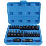 SATRA S-H2548T Zástrčné a nástrčné hlavice 1/4", 3/8" a 1/2” TORX a TORX-E, sada 25ks – Sleviste.cz