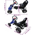 go-kart 90254 vidaXL Modrý pedálový – Zboží Dáma