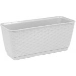 Prosperplast RATOLLA P Truhlík s podmiskou 38,6x15,4x14,2 cm ratan bílý – Hledejceny.cz