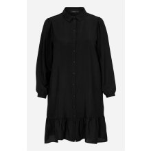 Imilla dress Zizzi košilové šaty s volánkem vespodu M58732A černá