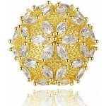 Krista Paulitti Zlaté ozdoby na NailArt TRIPLE AAA ZIRCON SELECTION 18K GOLD PLATING Ø 15 MM X 15 MM CLEAR – Hledejceny.cz