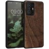 Pouzdro a kryt na mobilní telefon Xiaomi Pouzdro kwmobile Dřevěné s designem indické slunce Xiaomi 11T / 11T Pro tmavě hnědá