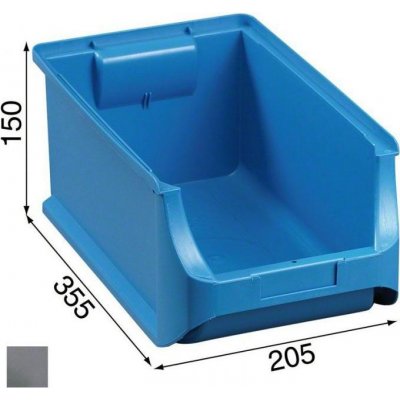 Allit Plastové boxy na drobný materiál 205x355x150 mm šedé