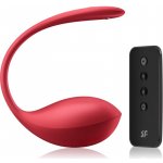 Satisfyer Shiny Petal - rádiové vibrační vajíčko červené – Zboží Mobilmania