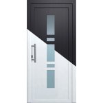 Panto Plastové vchodové dveře K017, bílá/antracit, 110 x 210 cm, L – Zbozi.Blesk.cz