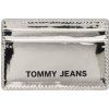 Pouzdro na doklady a karty Tommy Hilfiger Tommy Jeans dámský cardholder metalický stříbrný