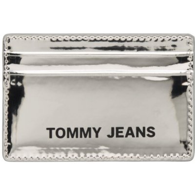 Tommy Hilfiger Tommy Jeans dámský cardholder metalický stříbrný – Hledejceny.cz