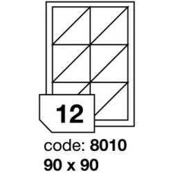 Rayfilm R0100.8010A samolepící trojúhelník 90x90mm bílé 100 listů