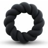 Rocks-Off Twist Non Vibrating Liquid Silicone Ring Black