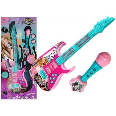 LEAN Toys Kytarový set s mikrofonem a karaoke set – Zbozi.Blesk.cz